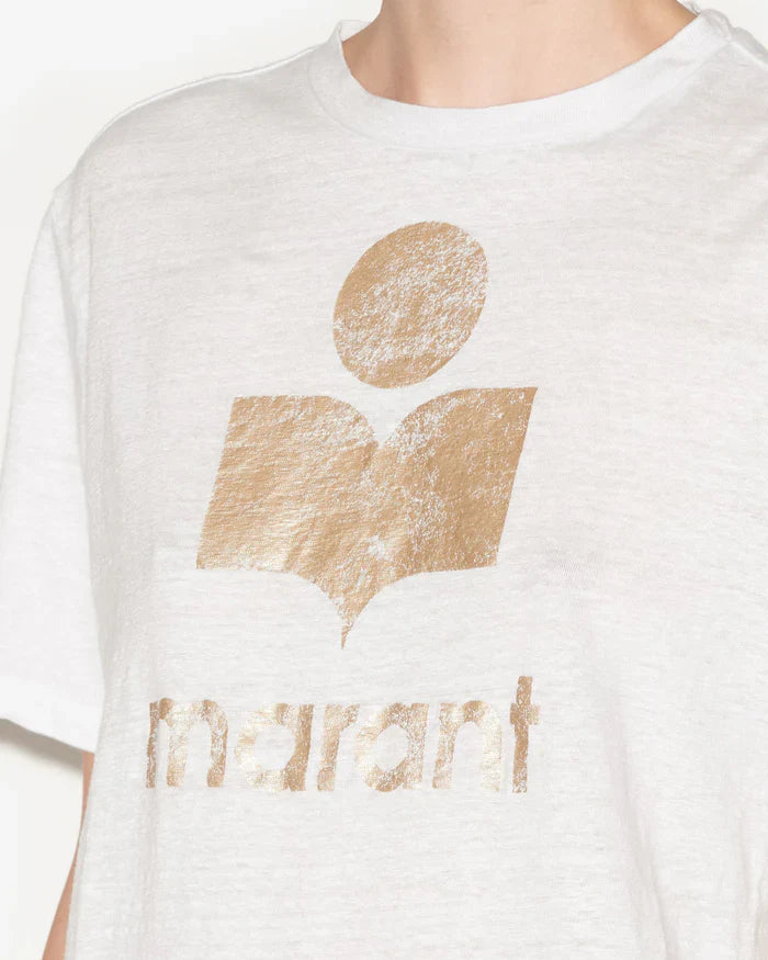 Isabel Marant - teeshirt femme blanc/or